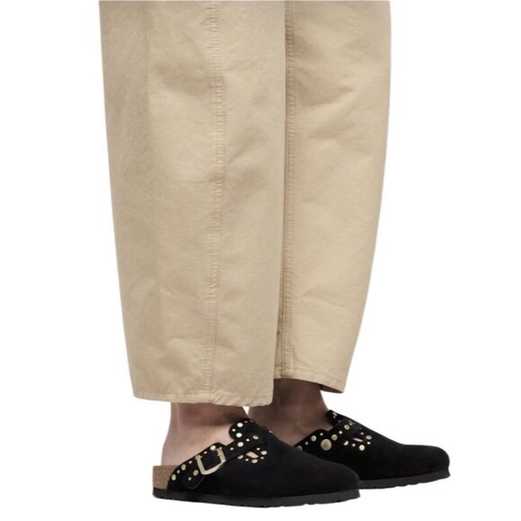 Birkenstock Boston Rivets Suede Leather Clog Black Size 37 EU New In Box - Picture 9 of 16